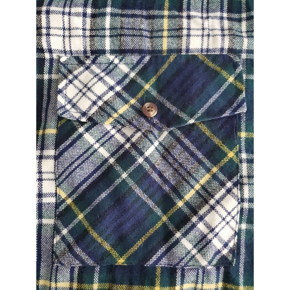 VINTAGE Backpacker Shirt Mens Large Green Flannel Long Sleeve Button Up Hiking - Picture 5 of 7